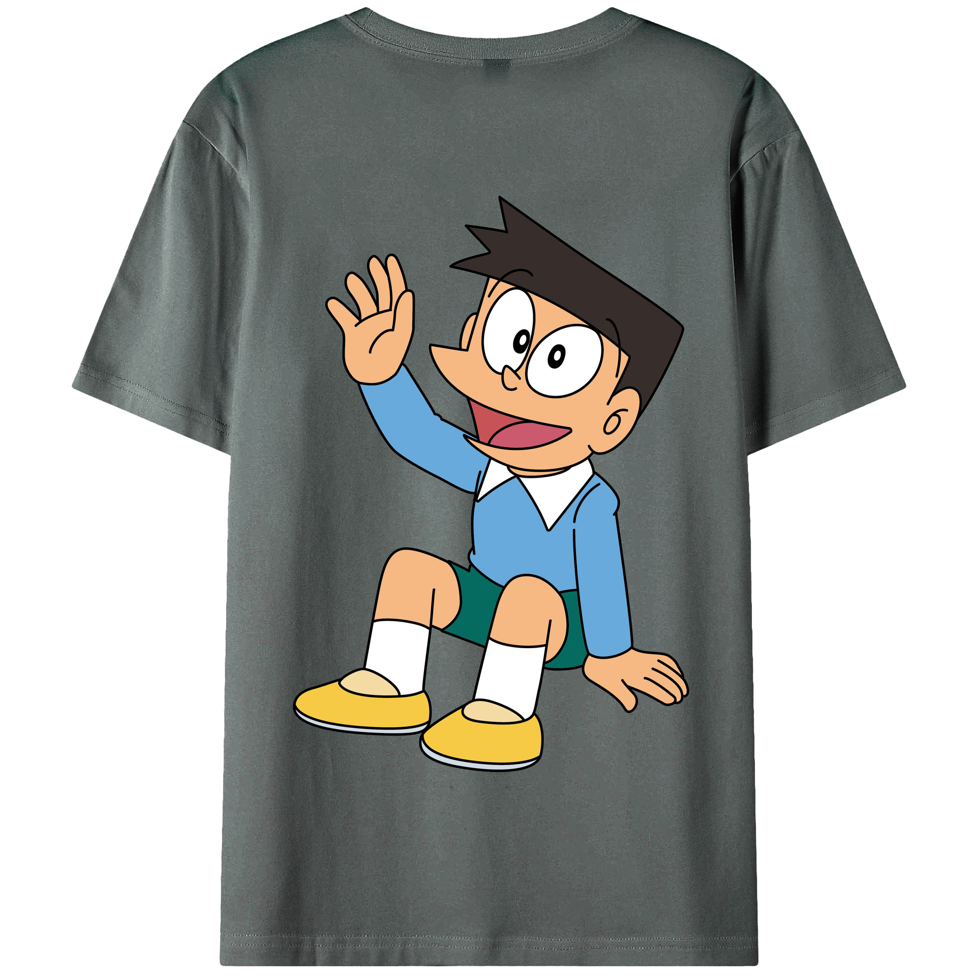 （画像用） ドラえもん 骨川 スネ夫 Doraemon Honekawa Suneo 綿100％半袖Tシャツ（背面プリント）